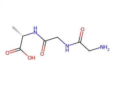 2-[[2-[(2-Aminoacetyl)amino]acetyl]amino]propanoic acid structure