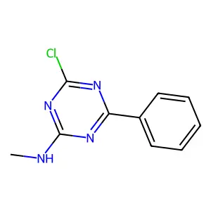 4-chloro-N-methyl-6-phenyl-1,3,5-triazin-2-amine structure
