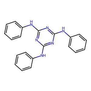 Triphenylmelamine structure