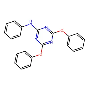 4,6-diphenoxy-N-phenyl-1,3,5-triazin-2-amine structure