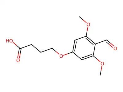 4-(4-Formyl-3,5-dimethoxyphenoxy)butanoic acid structure