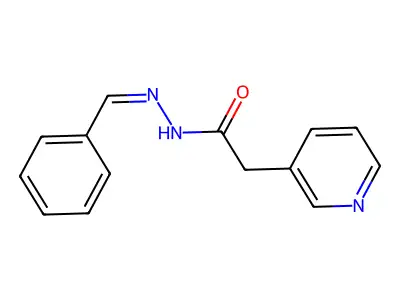 N-(benzylideneamino)-2-pyridin-3-ylacetamide structure