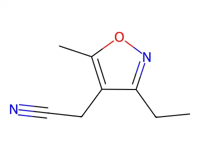 2-(3-Ethyl-5-methyl-1,2-oxazol-4-yl)acetonitrile structure