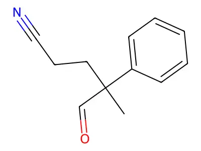 4-Cyano-2-Methyl-2-Phenylbutyraldehyde structure
