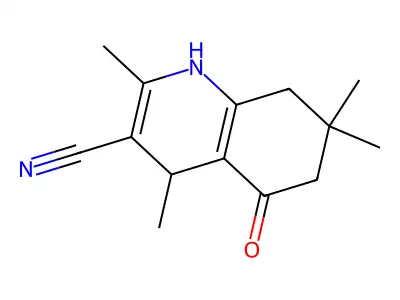 2,4,7,7-Tetramethyl-5-oxo-1,4,5,6,7,8-hexahydro-3-quinolinecarbonitrile structure
