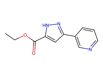Ethyl 3-(pyridin-3-yl)-1H-pyrazole-5-carboxylate structure