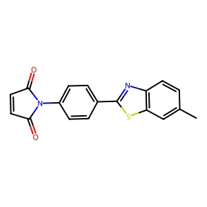 1-[4-(6-methyl-1,3-benzothiazol-2-yl)phenyl]-2,5-dihydro-1H-pyrrole-2,5-dione structure