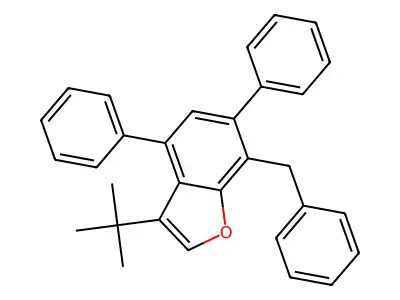 7-Benzyl-3-(tert-butyl)-4,6-diphenylbenzofuran structure
