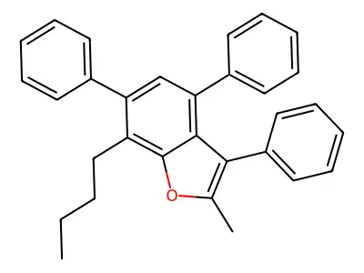 7-Butyl-2-methyl-3,4,6-triphenylbenzofuran structure