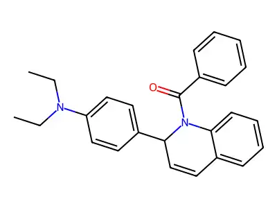 Quinoline, 1-benzoyl-2-[4-(diethylamino)phenyl]-1,2-dihydro- structure