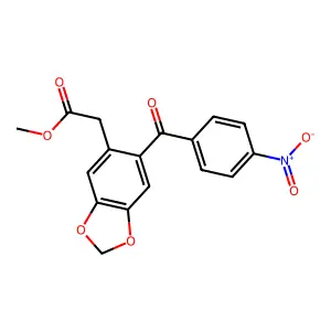 6-(4-Nitrobenzoyl)-1,3-benzodioxole-5-acetic Acid Methyl Ester structure