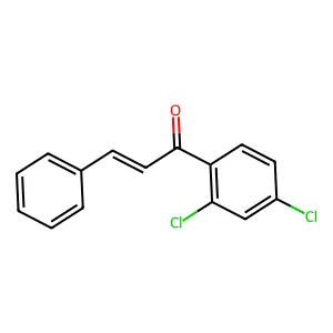 (2E)-1-(2,4-dichlorophenyl)-3-phenylprop-2-en-1-one structure