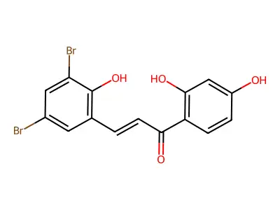 3-(3,5-Dibromo-2-hydroxyphenyl)-1-(2,4-dihydroxyphenyl)prop-2-en-1-one structure