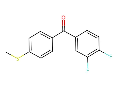 3,4-Difluoro-4'-(methylthio)benzophenone structure