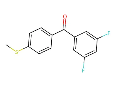 3,5-Difluoro-4'-(methylthio)benzophenone structure