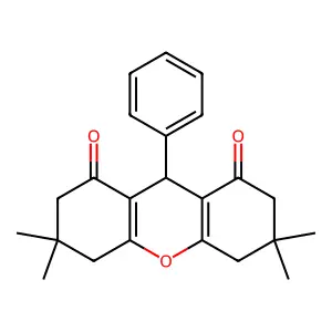 3,3,6,6-Tetramethyl-9-phenyl-3,4,5,6,7,9-hexahydro-1H-xanthene-1,8(2H)-dione structure