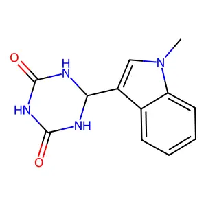 1,3,5-Triazine-2,4(1H,3H)-dione, dihydro-6-(1-methyl-1H-indol-3-yl)- structure