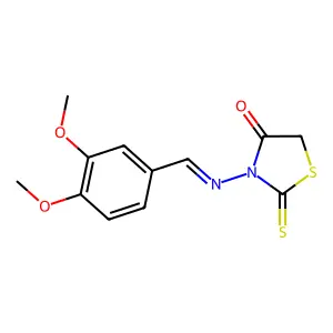 3-[(3,4-Dimethoxyphenyl)methylideneamino]-2-sulfanylidene-1,3-thiazolidin-4-one structure