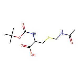 S-(acetamidomethyl)-N-(tert-butoxycarbonyl)-L-cysteine structure