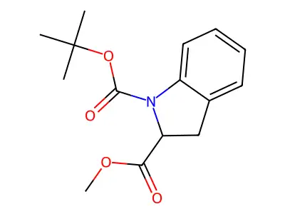 1-(Tert-butyl) 2-methyl 1,2-indolinedicarboxylate structure