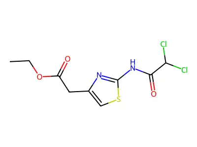 Ethyl 2-[(2,2-dichloroacetyl)amino]-4-thiazoleacetate structure