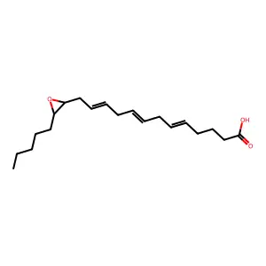 13-[(2S,3R)-3-pentyloxiran-2-yl]trideca-5,8,11-trienoic acid structure