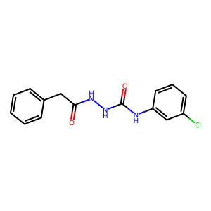N-(3-chlorophenyl)-2-(phenylacetyl)hydrazinecarboxamide structure