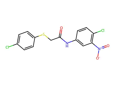 N-(4-chloro-3-nitrophenyl)-2-[(4-chlorophenyl)sulfanyl]acetamide structure