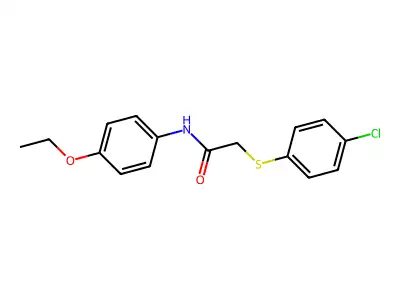2-[(4-chlorophenyl)sulfanyl]-N-(4-ethoxyphenyl)acetamide structure