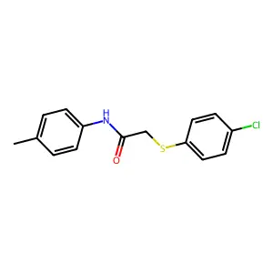 2-[(4-chlorophenyl)sulfanyl]-N-(4-methylphenyl)acetamide structure