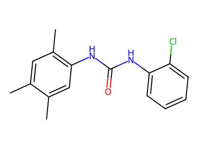 N-(2-chlorophenyl)-N'-(2,4,5-trimethylphenyl)urea structure