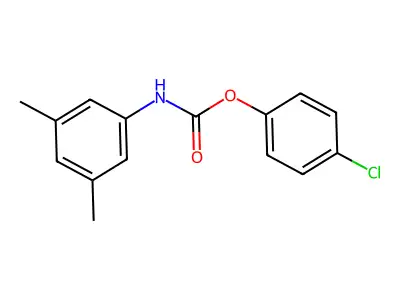 Carbamic acid, (3,5-dimethylphenyl)-, 4-chlorophenyl ester structure
