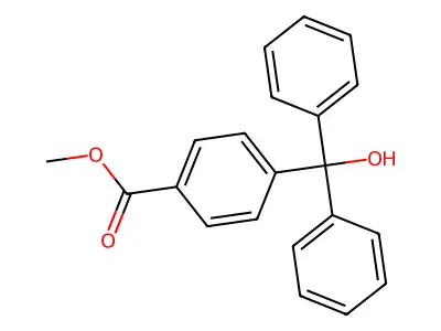 Benzoic acid, 4-(hydroxydiphenylmethyl)-, methyl ester structure