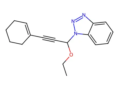 1-(3-(1-Cyclohexen-1-yl)-1-ethoxy-2-propyn-1-yl)-1H-benzotriazole structure