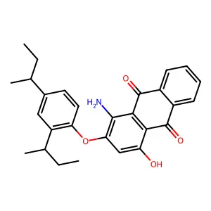 9,10-Anthracenedione, 1-amino-2-[2,4-bis(1-methylpropyl)phenoxy]-4-hydroxy- structure