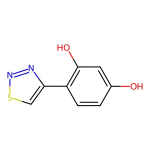 1,3-Benzenediol, 4-(1,2,3-thiadiazol-4-yl)- structure