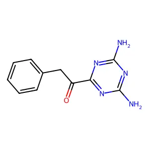 1-(4,6-Diamino-1,3,5-triazin-2-yl)-2-phenylethan-1-one structure