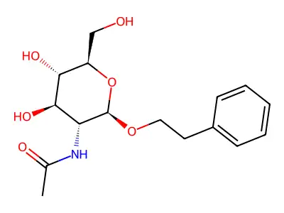 N-[4,5-dihydroxy-6-(hydroxymethyl)-2-(2-phenylethoxy)oxan-3-yl]acetamide structure