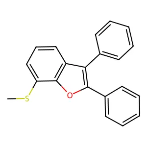 2,3-Diphenyl-7-methylthiobenzofuran structure