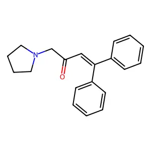3-Buten-2-one, 4,4-diphenyl-1-(1-pyrrolidinyl)- structure