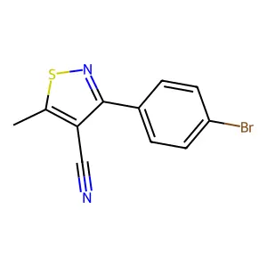 3-(4-Bromophenyl)-5-methyl-1,2-thiazole-4-carbonitrile structure
