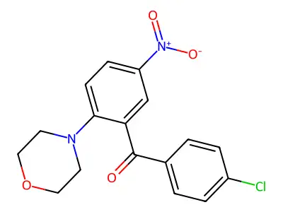 (4-Chlorophenyl)-(2-morpholin-4-yl-5-nitrophenyl)methanone structure