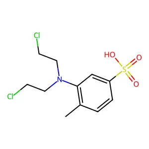 p-Toluenesulfonic acid, 3-(bis(2-chloroethyl)amino- structure