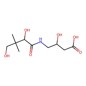 Butyric acid, 4-(2,4-dihydroxy-3,3-dimethylbutyramido)-3-hydroxy- structure
