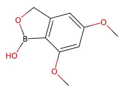 2,1-Benzoxaborole, 1,3-dihydro-1-hydroxy-5,7-dimethoxy- structure