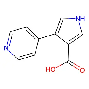 4-(Pyridin-4-yl)-1H-pyrrole-3-carboxylic acid structure