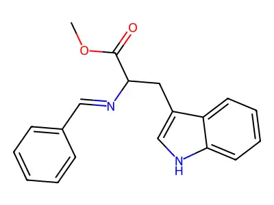 methyl 3-(1H-indol-3-yl)-2-[(phenylmethylene)amino]propanoate structure