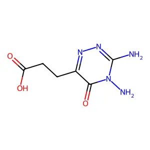 3-(3,4-Diamino-5-oxo-4,5-dihydro-1,2,4-triazin-6-yl)propanoic acid structure
