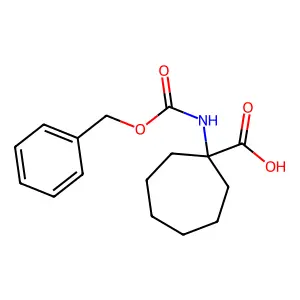 1-[(Benzyloxycarbonyl)amino]cycloheptanecarboxylic acid structure