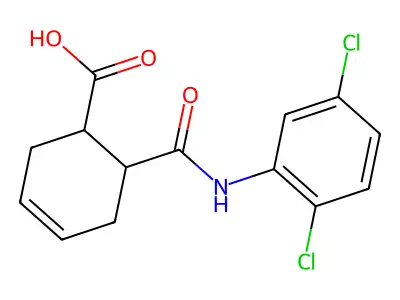 6-[(2,5-Dichlorophenyl)carbamoyl]cyclohex-3-ene-1-carboxylic acid structure